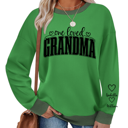 One Loved Grandma, Custom Grandma and Grandkids Name Christmas Gift Shirt