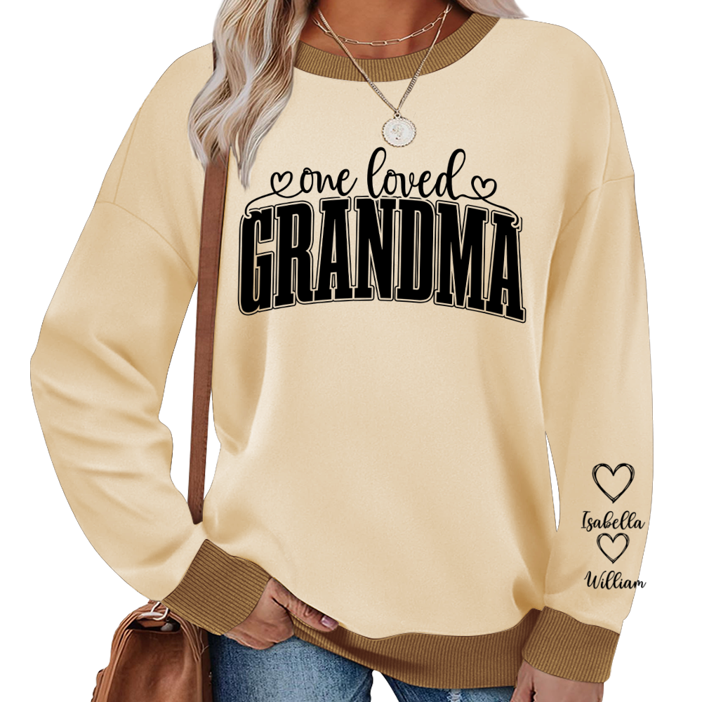 One Loved Grandma, Custom Grandma and Grandkids Name Christmas Gift Shirt