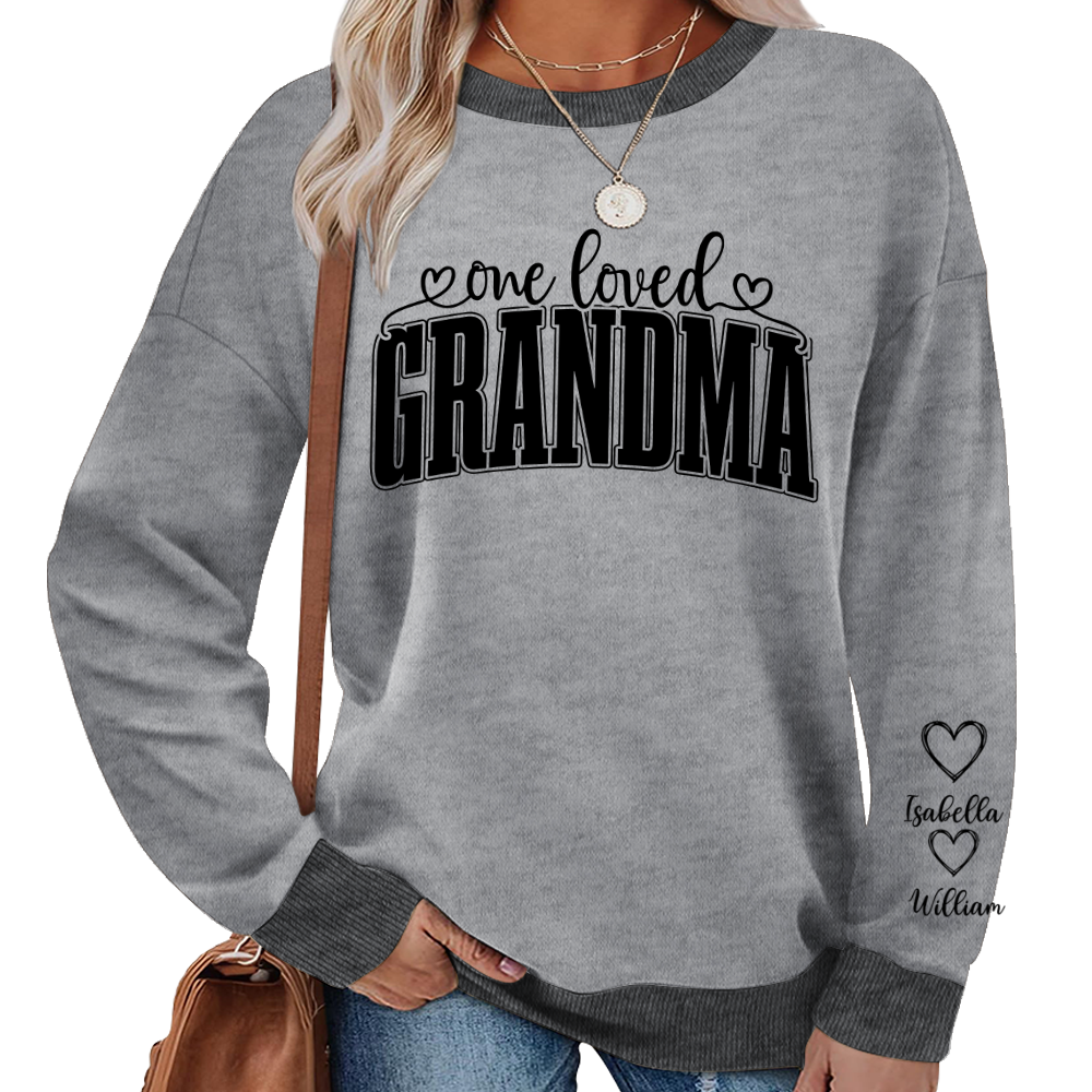 One Loved Grandma, Custom Grandma and Grandkids Name Christmas Gift Shirt