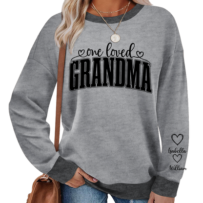 One Loved Grandma, Custom Grandma and Grandkids Name Christmas Gift Shirt