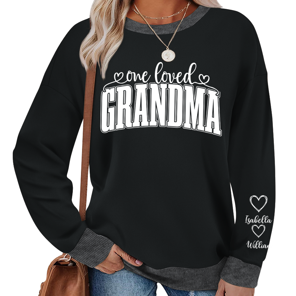 One Loved Grandma, Custom Grandma and Grandkids Name Christmas Gift Shirt