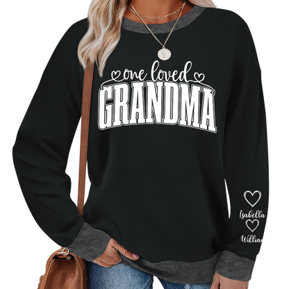 One Loved Grandma, Custom Grandma and Grandkids Name Christmas Gift Shirt