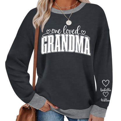 One Loved Grandma, Custom Grandma and Grandkids Name Christmas Gift Shirt