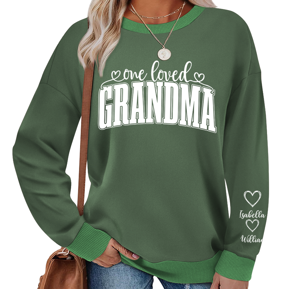 One Loved Grandma, Custom Grandma and Grandkids Name Christmas Gift Shirt
