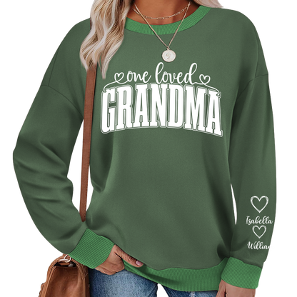 One Loved Grandma, Custom Grandma and Grandkids Name Christmas Gift Shirt