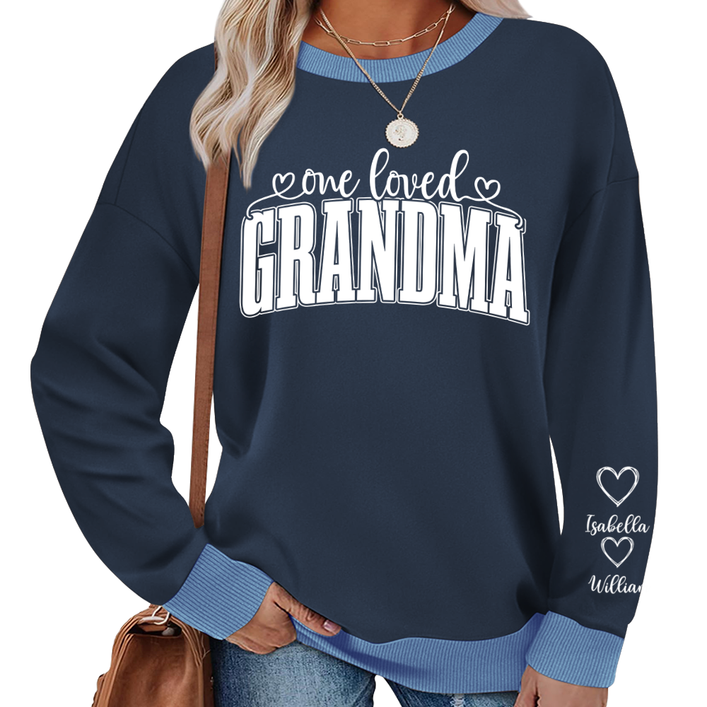 One Loved Grandma, Custom Grandma and Grandkids Name Christmas Gift Shirt