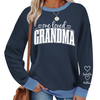 One Loved Grandma, Custom Grandma and Grandkids Name Christmas Gift Shirt