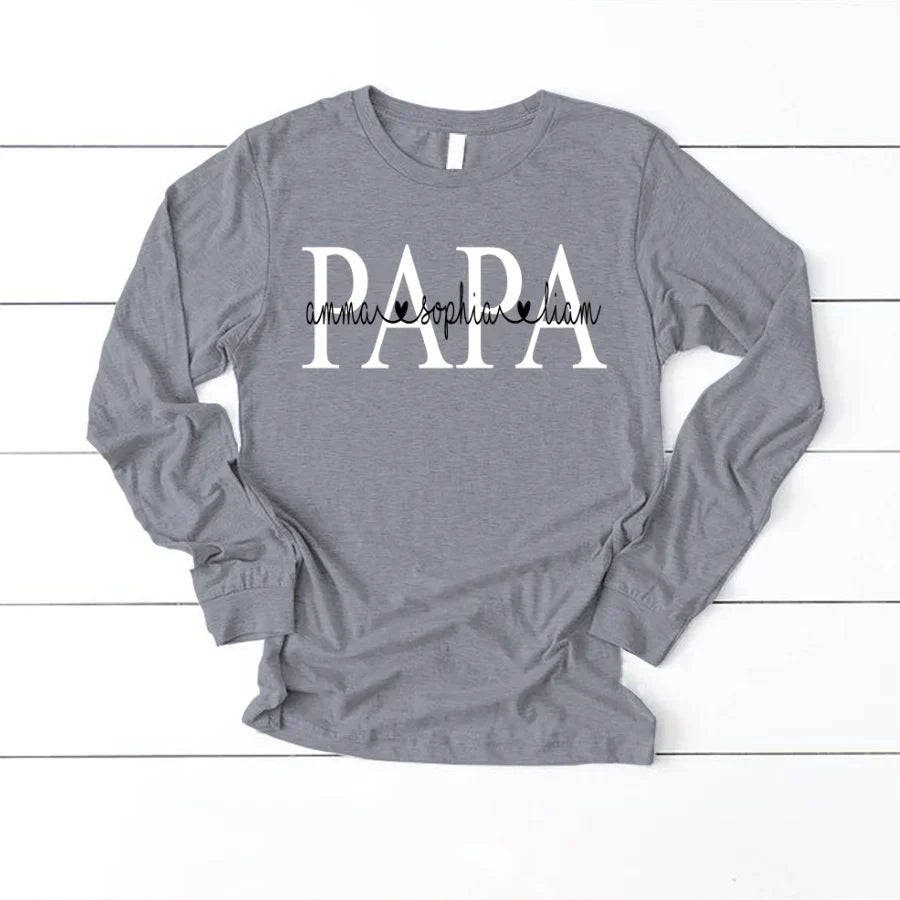 Papa Kids Name VTN221126 Longsleeve