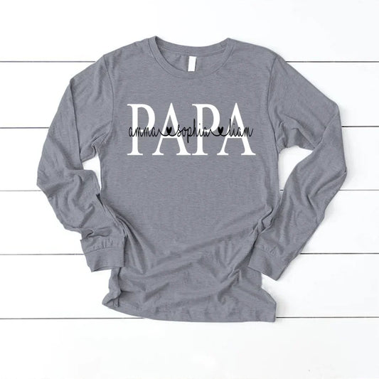 Papa Kids Name VTN221126 Longsleeve