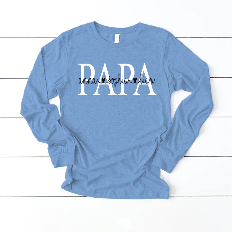 Papa Kids Name VTN221126 Longsleeve