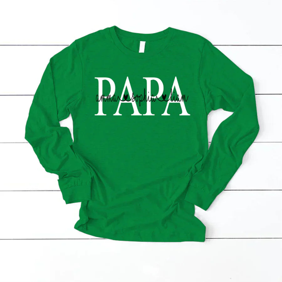 Papa Kids Name VTN221126 Longsleeve