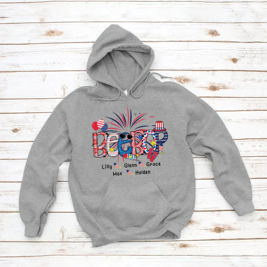 Patriotic Doodle 4th Of July Beebop And Grandkid CTH01 Hoodie