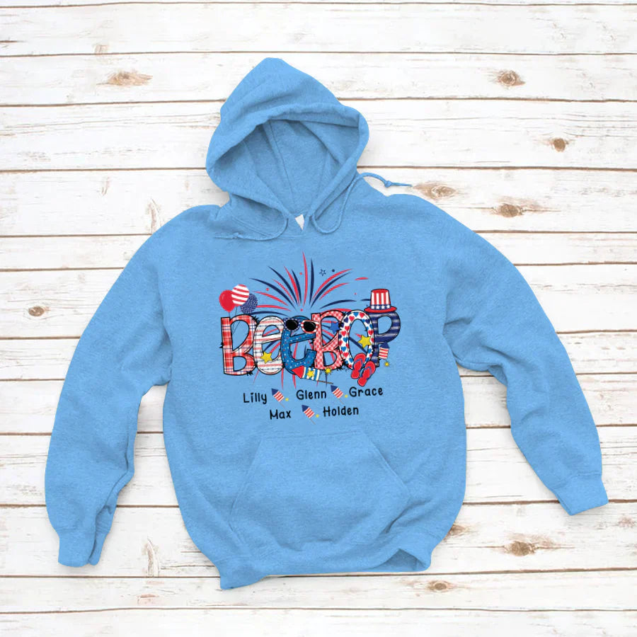 Patriotic Doodle 4th Of July Beebop And Grandkid CTH01 Hoodie