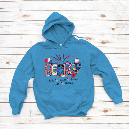 Patriotic Doodle 4th Of July Beebop And Grandkid CTH01 Hoodie