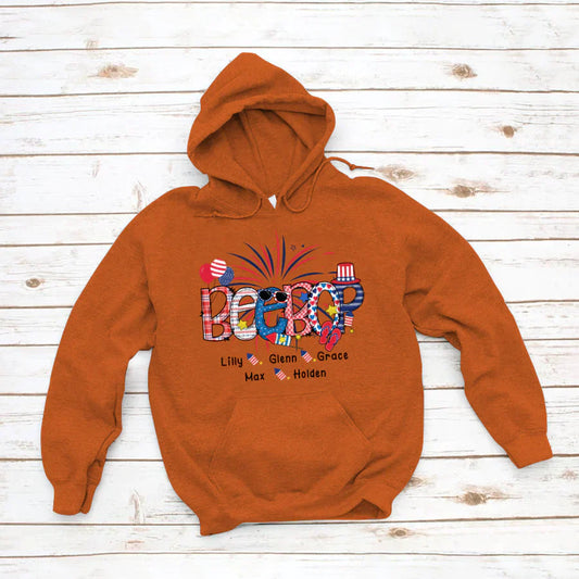 Patriotic Doodle 4th Of July Beebop And Grandkid CTH01 Hoodie