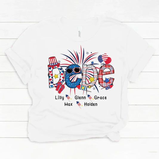 Patriotic Doodle 4th Of July Dede And Grandkid CTH01 Classic Canvas