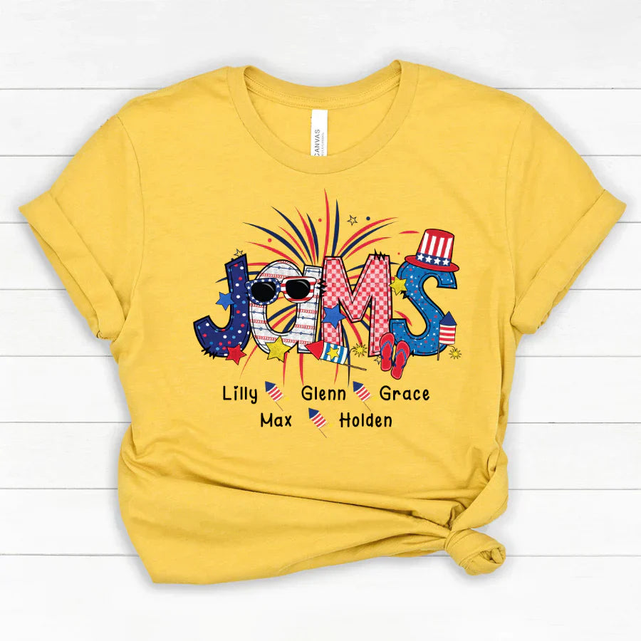 Patriotic Doodle 4th Of July Jams And Grandkid CTH01 Classic Canvas