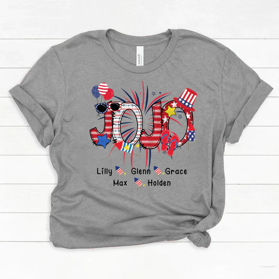Patriotic Doodle 4th Of July JoJo And Grandkid CTH01 Classic Canvas