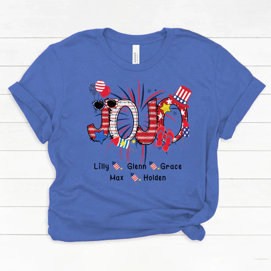 Patriotic Doodle 4th Of July JoJo And Grandkid CTH01 Classic Canvas