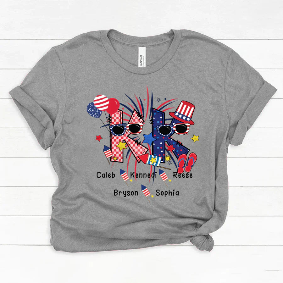 Patriotic Doodle 4th Of July KK And Grandkid CTH01 Classic Canvas