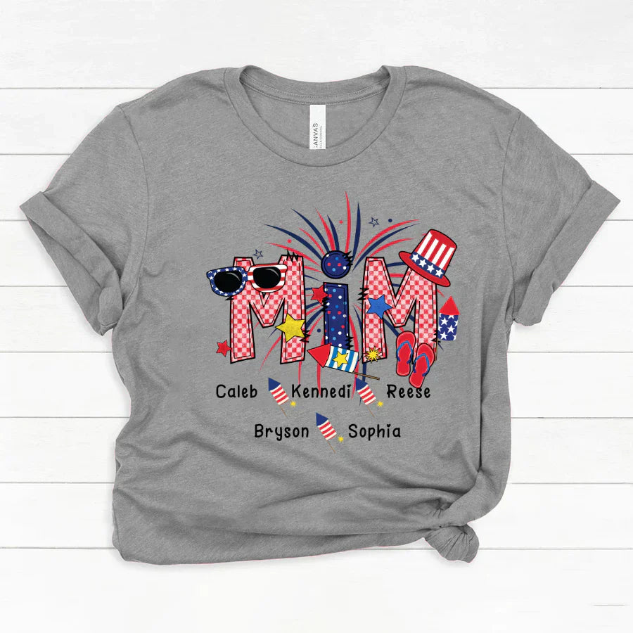 Patriotic Doodle 4th Of July MIM And Grandkid CTH01 Classic Canvas