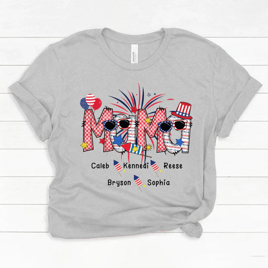 Patriotic Doodle 4th Of July mama And Grandkid CTH01 Classic Canvas
