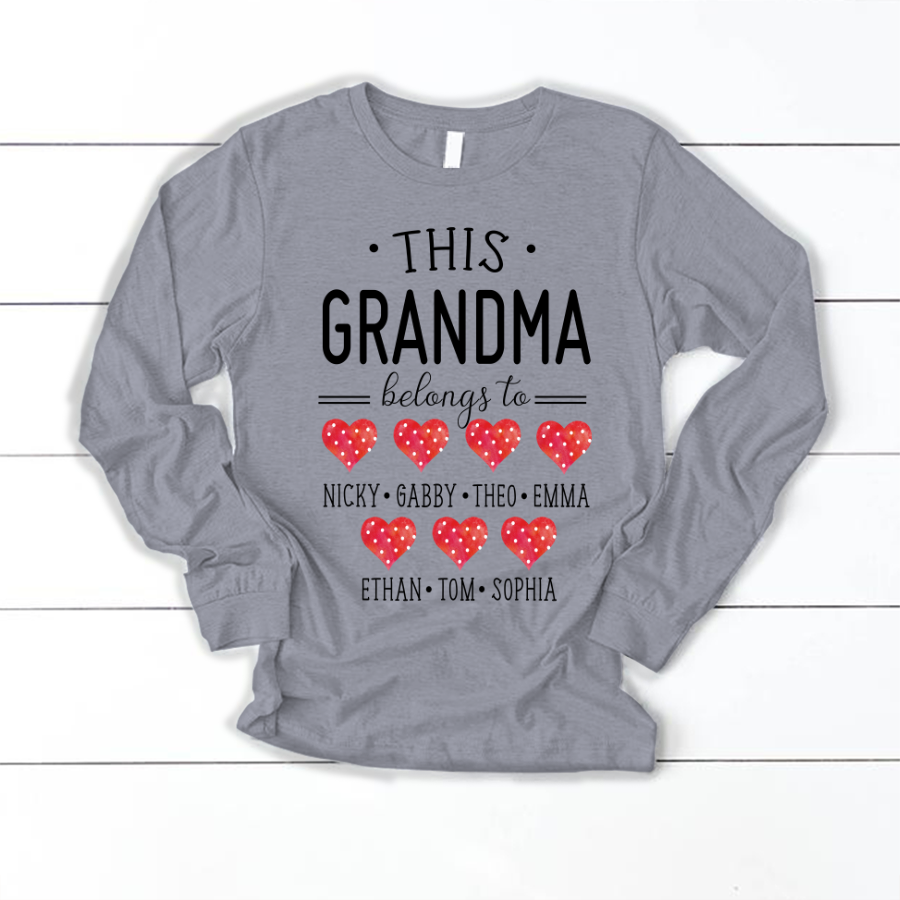 Personalization This Grandma Belongs ,Mothers Day Sublimation Longsleeve
