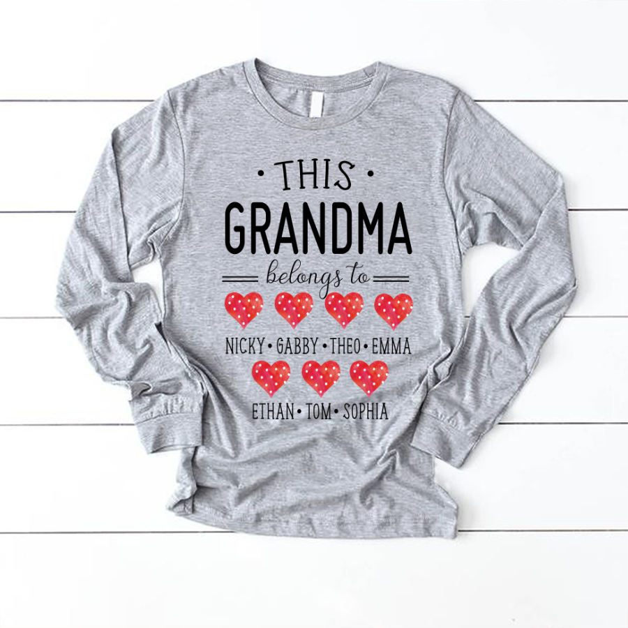Personalization This Grandma Belongs ,Mothers Day Sublimation Longsleeve