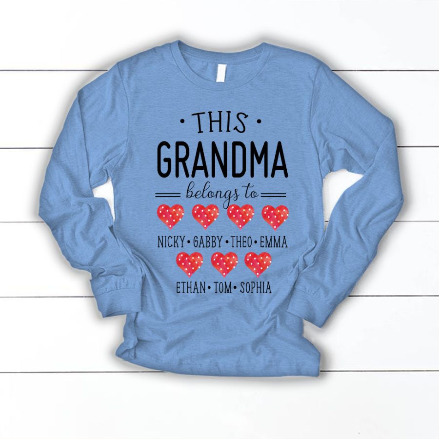 Personalization This Grandma Belongs ,Mothers Day Sublimation Longsleeve