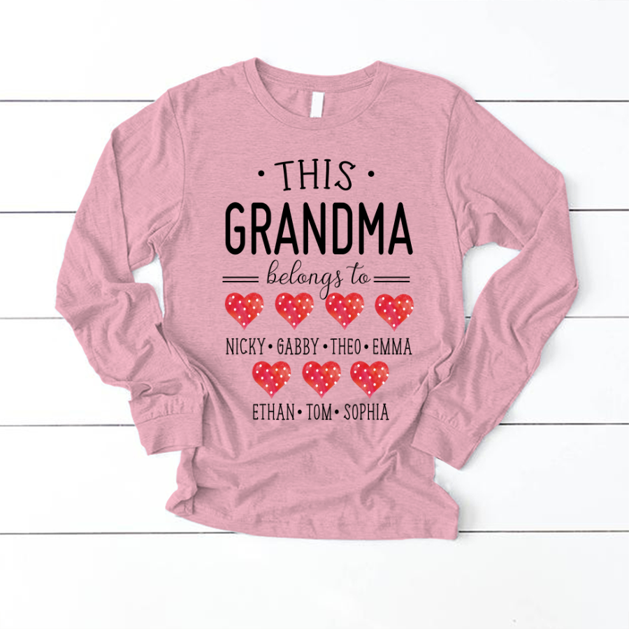Personalization This Grandma Belongs ,Mothers Day Sublimation Longsleeve