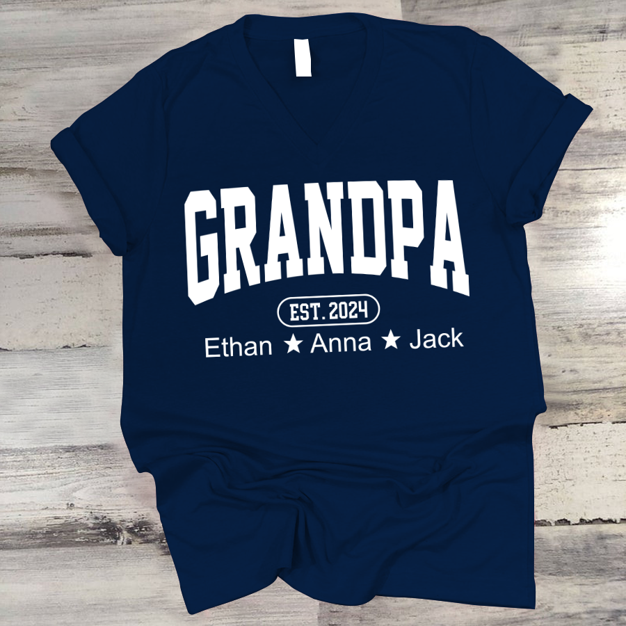 Personalized Dad Grandpa And Grandkids Father's Day Gift Shirt