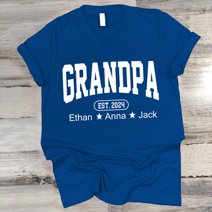 Personalized Dad Grandpa And Grandkids Father's Day Gift Shirt