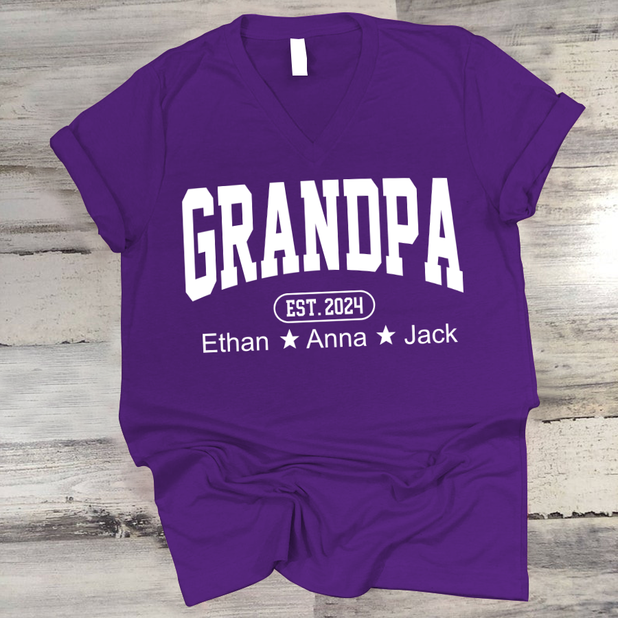 Personalized Dad Grandpa And Grandkids Father's Day Gift Shirt