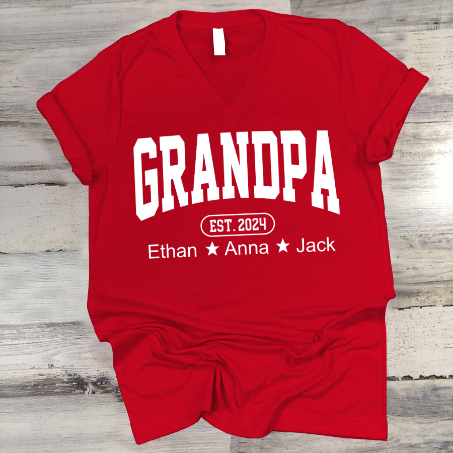 Personalized Dad Grandpa And Grandkids Father's Day Gift Shirt