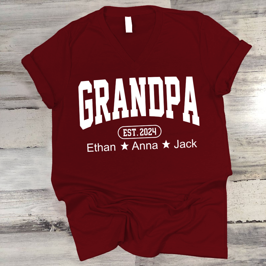 Personalized Dad Grandpa And Grandkids Father's Day Gift Shirt