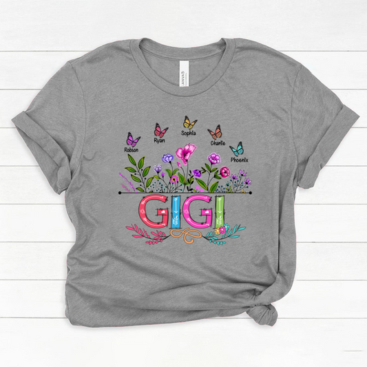 Personalized Gigi And Grandkids Butterfly Classic Canvas