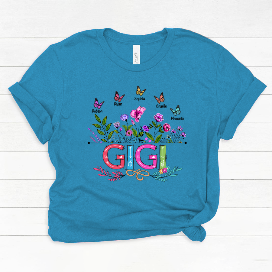 Personalized Gigi And Grandkids Butterfly Classic Canvas