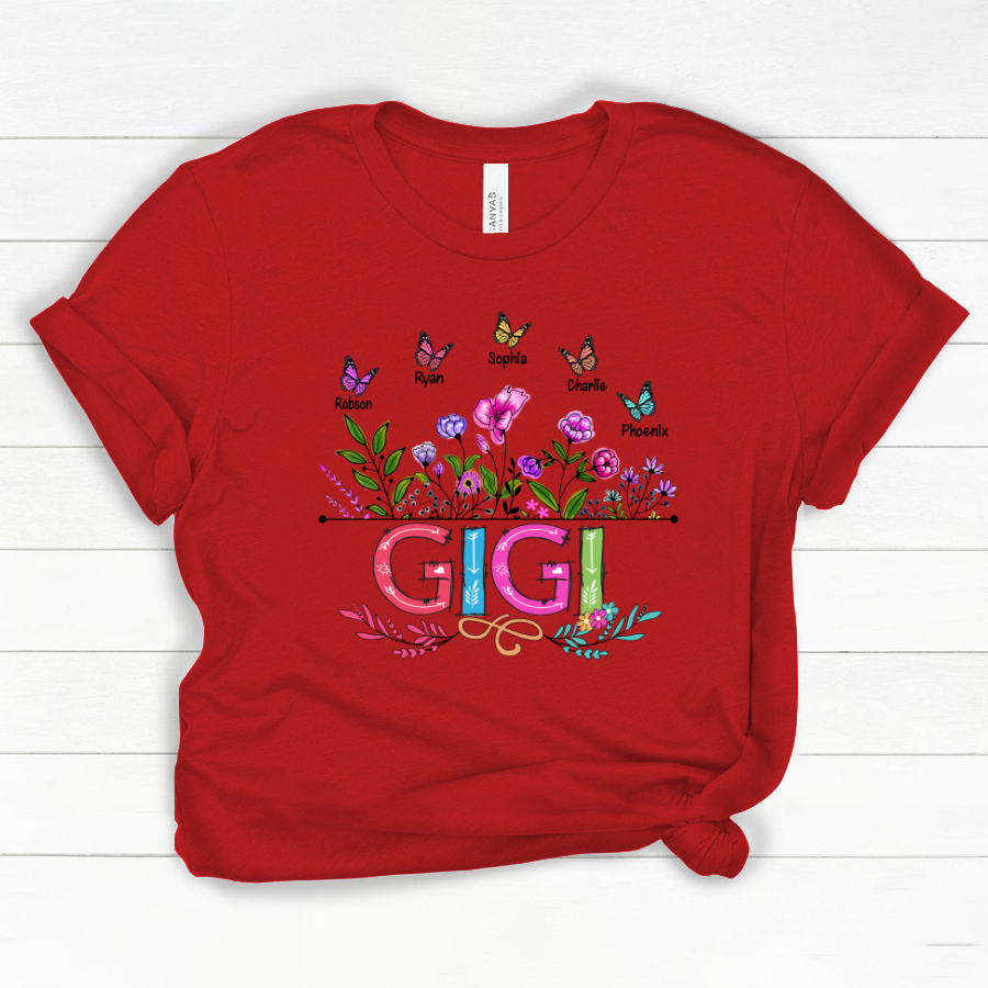 Personalized Gigi And Grandkids Butterfly Classic Canvas