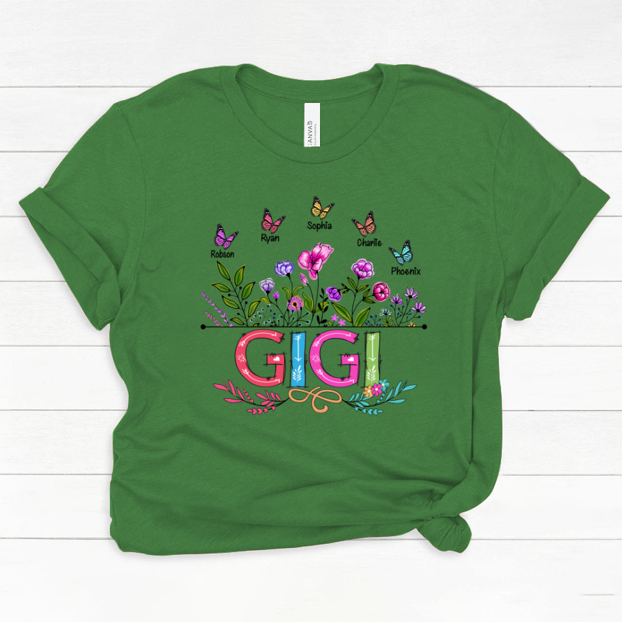 Personalized Gigi And Grandkids Butterfly Classic Canvas