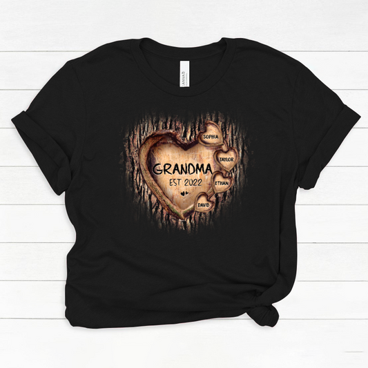 Personalized Grandma And Grandkids Hearts Tree New Classic Canvas