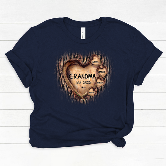 Personalized Grandma And Grandkids Hearts Tree New Classic Canvas