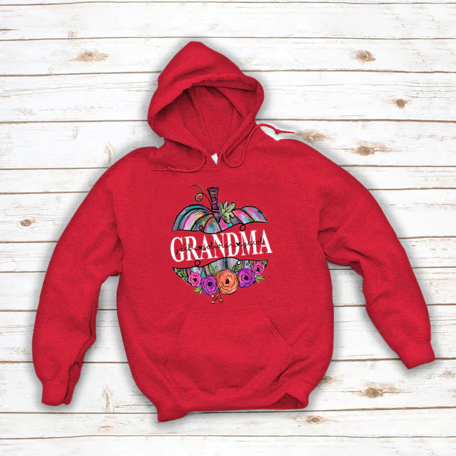 Personalized Grandma Painted Pumpkin 2022 Hoodie