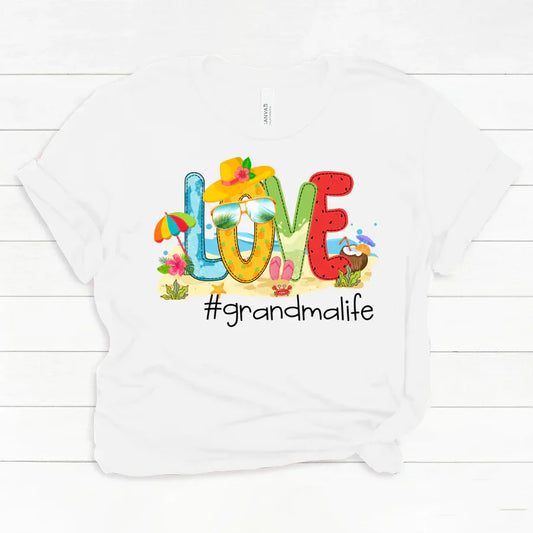 Personalized Love Beach Summer Grandma Life Classic Canvas
