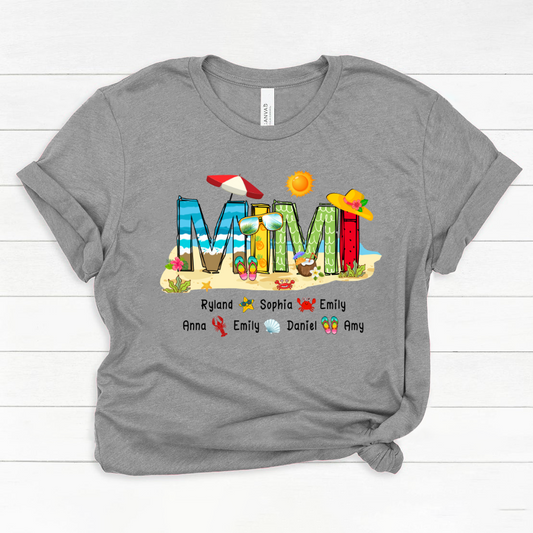 Personalized Mimi Summer Beach Color Kid Names Custom Classic Canvas