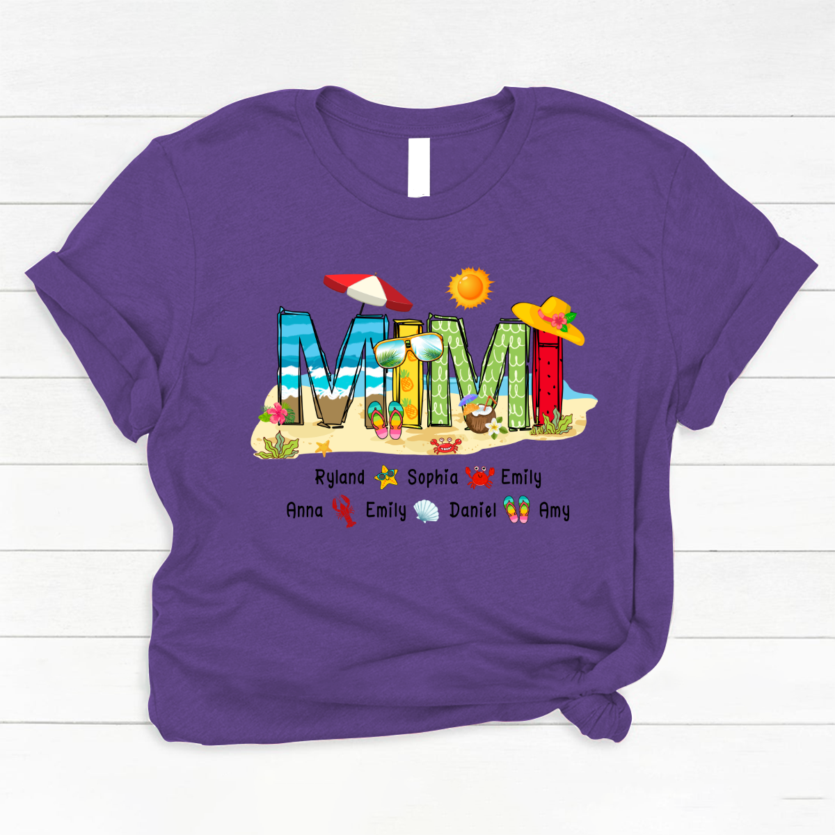 Personalized Mimi Summer Beach Color Kid Names Custom Classic Canvas