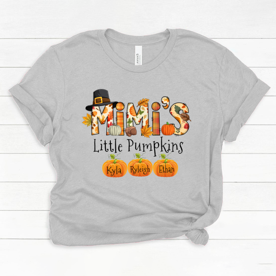 Personalized Mimi's Little Pumpkins Autumn Doodle Alphabet Classic Canvas