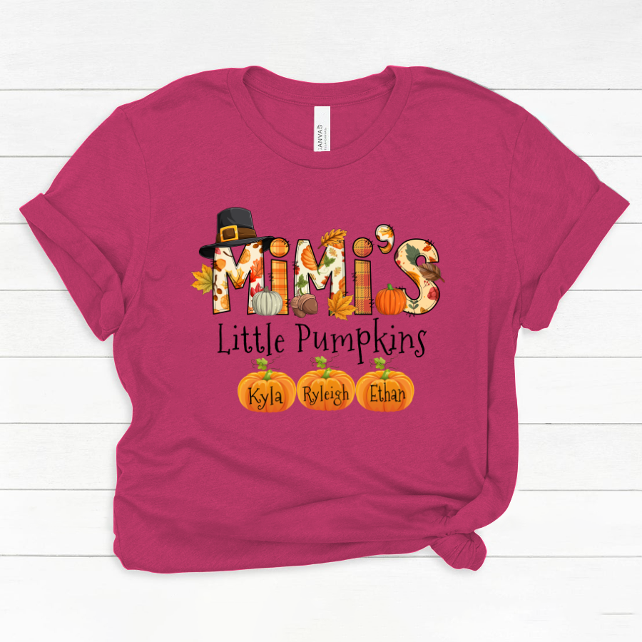 Personalized Mimi's Little Pumpkins Autumn Doodle Alphabet Classic Canvas