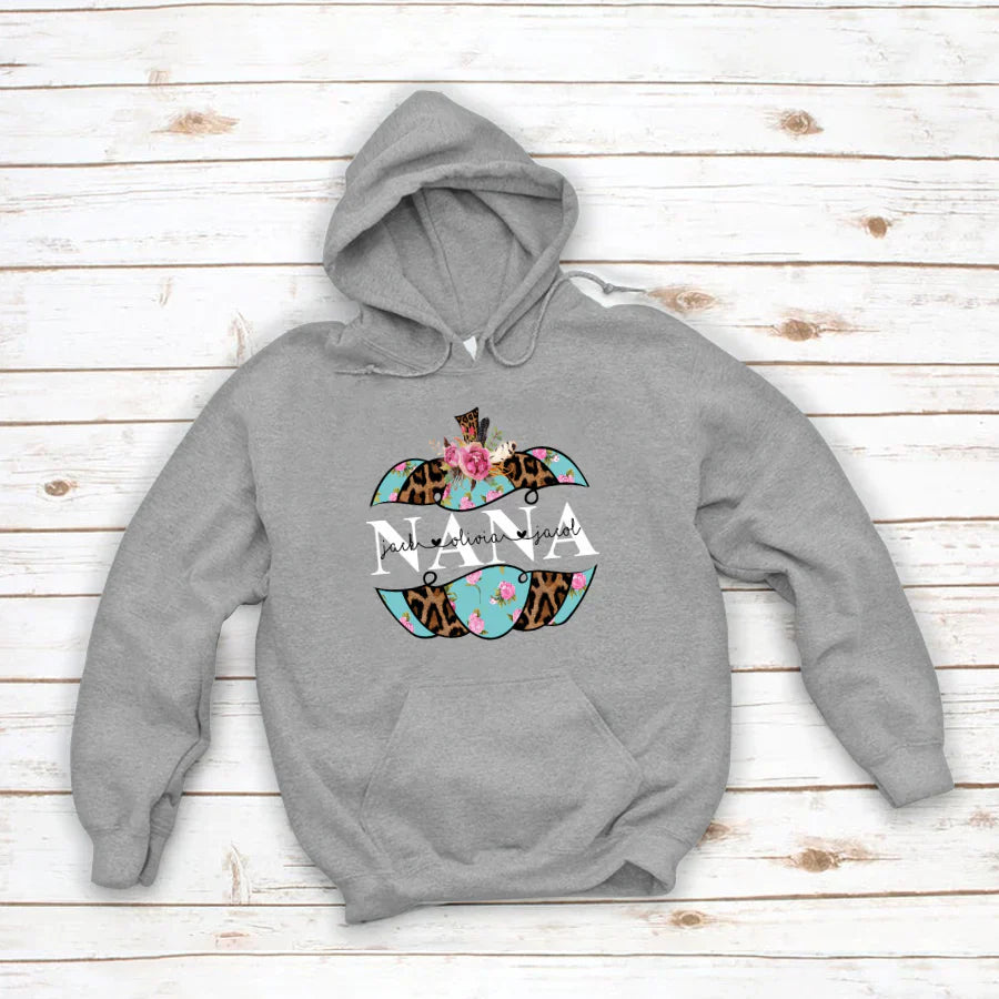 Personalized Nana Pumpkin Flower 2022 Hoodie