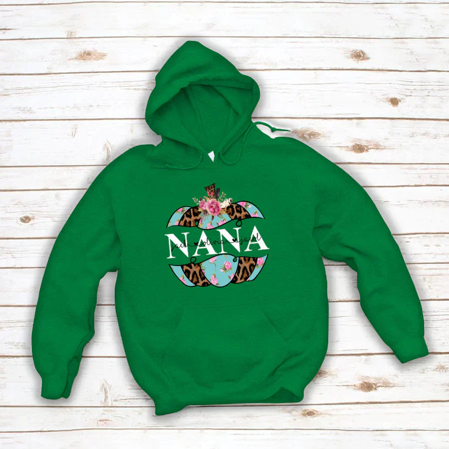 Personalized Nana Pumpkin Flower 2022 Hoodie