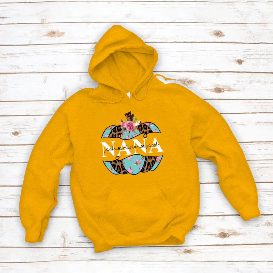 Personalized Nana Pumpkin Flower 2022 Hoodie